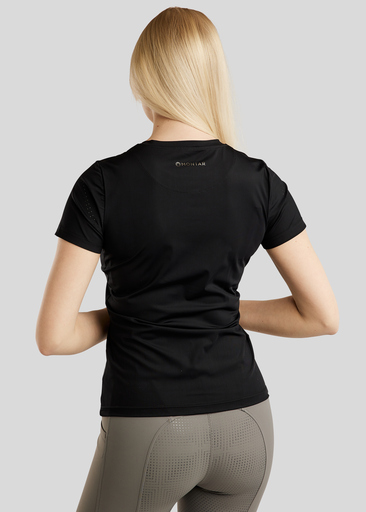 Montar - SS26 - Tee-shirt MoZike REFINED Lasercut Gun Metal Foil Print - Noir