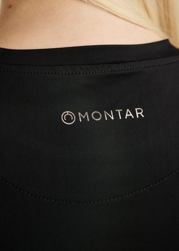 Montar - SS26 - Tee-shirt MoZike REFINED Lasercut Gun Metal Foil Print - Noir