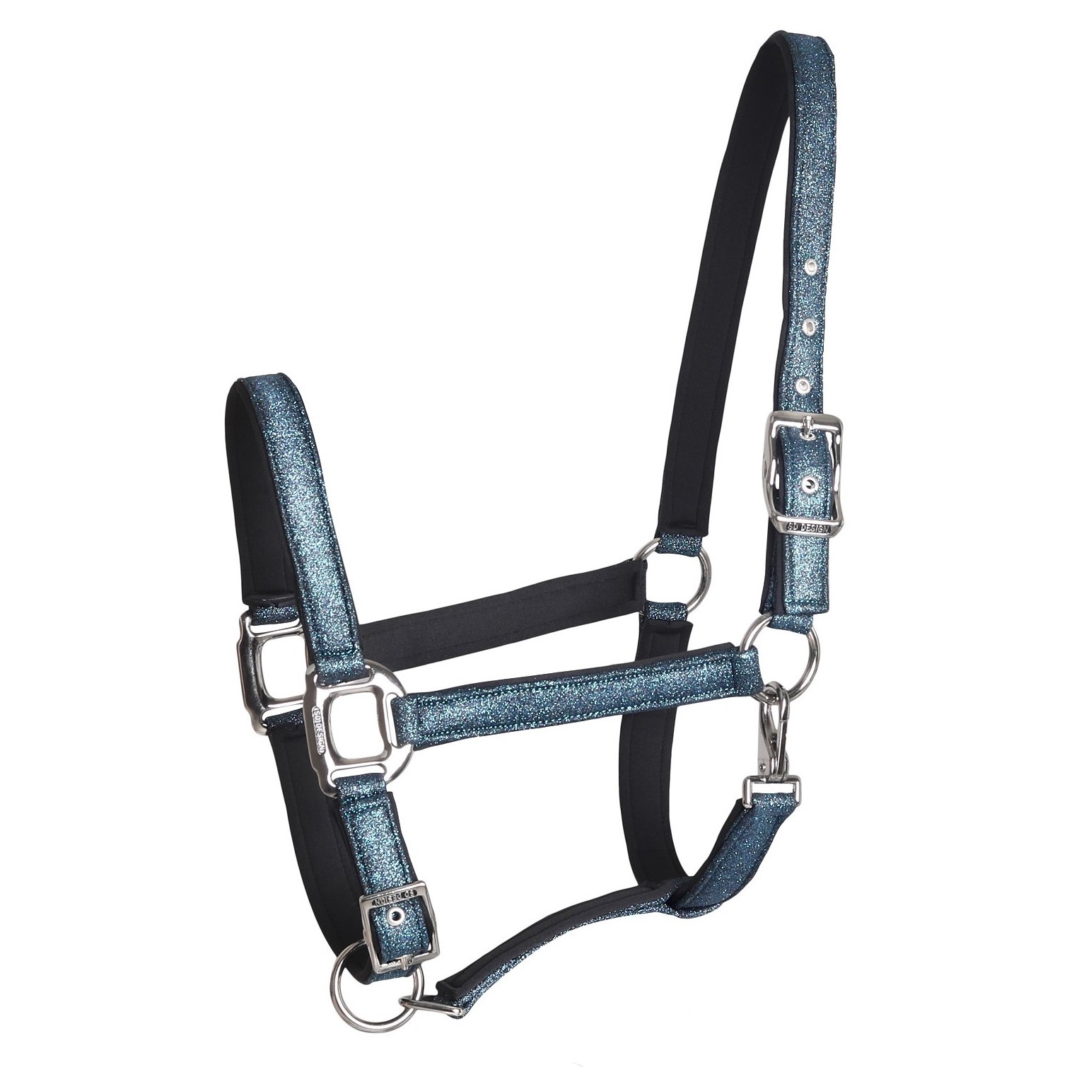 U-148-SD-Hollywood-Glamorous-Halter.--Blue-Lagoon-Glitter