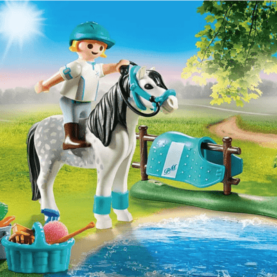 Playmobil - Cavalière avec poney gris