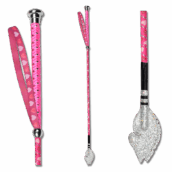 Waldhausen - Cravache pour enfant avec claquette en tête de cheval - Azalée - 65cm