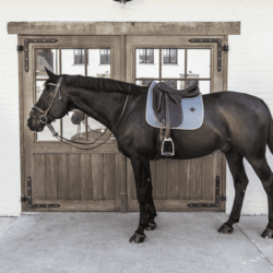 Kentucky - Tapis dressage classic leather - Dusty blue