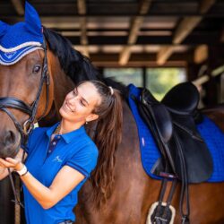 Lemieux - Tapis dressage suédine - Benetton Blue
