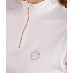 Montar - Polo Everly Mon teck - Blanc RoseGold