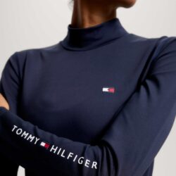 Tommy Hilfiger - Baselayer high neck manches longues - Desert sky
