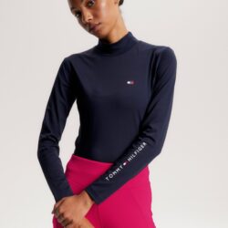 Tommy Hilfiger - Baselayer high neck manches longues - Desert sky