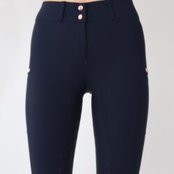 Montar - Pantalon Rebel logo & pipe - Rose gold Navy