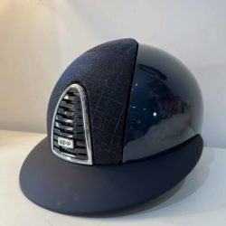 KEP - Casque Cromo 2.0 Shell & Rear Shine Dark Blue - Front fabric star blue - visière polo mat