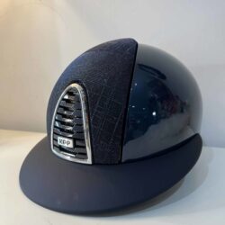 KEP - Casque Cromo 2.0 Shell & Rear Shine Dark Blue - Front fabric star blue - visière polo mat