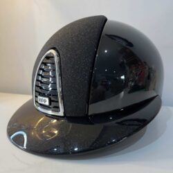 KEP - Casque Cromo 2.0 Shell & Rear Shine Noir - Front fabric star noir - visière polo diamant noir