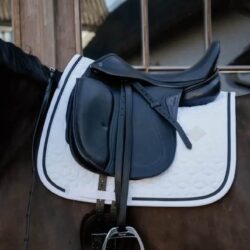Kentucky - Tapis de dressage glitter rope - Blanc noir