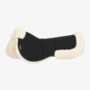 Amortisseur mouton mérinos LeMieux noir et écru – half pad jumping dressage taille S M L