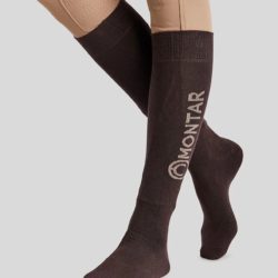 Montar - Chaussettes avec logo FW24 - Brunes
