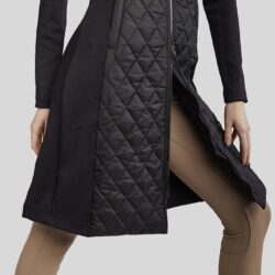 Montar - Veste longue hybride matelassée MoQuinn FW24 - Noire