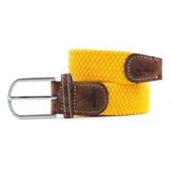 Billy belt - Ceinture tressée élastique - Jaune saffran