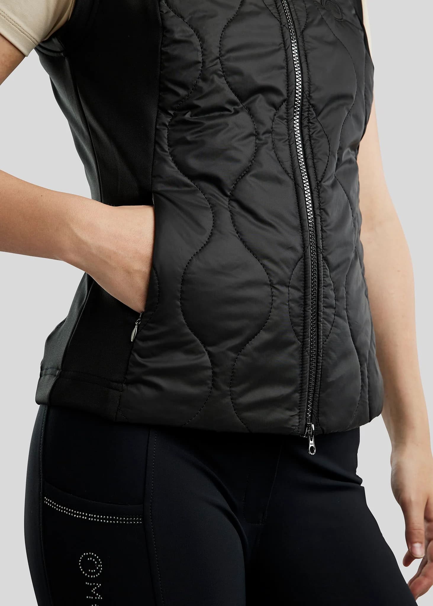 Montar - Bodywarmer MoMary avec crystal metal - Noir Montar - Bodywarmer MoMary avec crystal metal - Noir