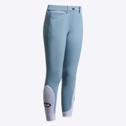 Pantalon Enfant Cavalleria Toscana Color Grip SS25 Sky Blu porté face