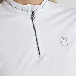 Montar - Haut de concours MoBlair MC With Gun Metal Crystals SS25 - Blanc