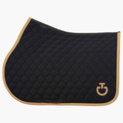 Cavalleria Toscana - Tapis de Jumping matelassure circulaire - Noir /tan (SS25 - 994F)