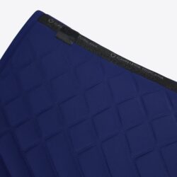 Cavalleria Toscana – Tapis de Jumping avec matelassage en losanges et en lignes – midnight blu / Jaune