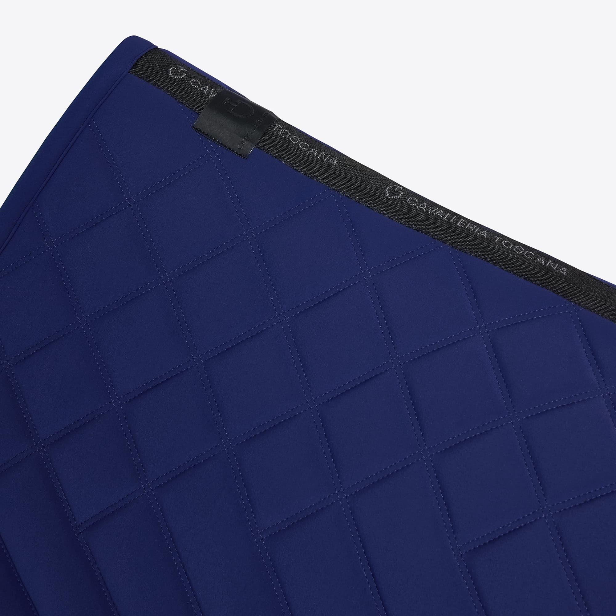 Cavalleria Toscana – Tapis de Jumping avec matelassage en losanges et en lignes – midnight blu / Jaune Cavalleria Toscana – Tapis de Jumping avec matelassage en losanges et en lignes – midnight blu / Jaune