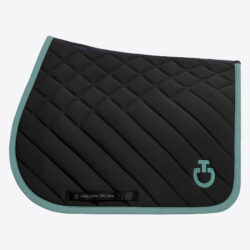 Cavalleria Toscana - Tapis de Jumping avec matelassage en losanges et en lignes - Noir /Mint