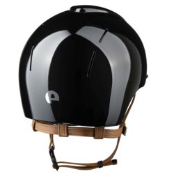 Casque KEP Italia Smart Nova Polish Noir visière standard jugulaire beige