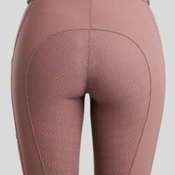 Pantalon d’équitation Montar Megan Dusty Rose avec poches téléphone et Full grip
