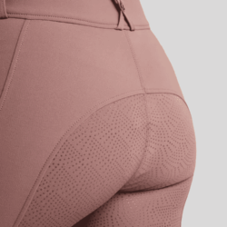 Pantalon d’équitation Montar Megan Dusty Rose avec poches téléphone et Full grip