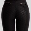 Pantalon d’équitation Montar MoGlenda noir Full Grip avec détails Rosegold Caviar et poches téléphone/dos