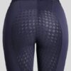 Legging d’équitation Montar MoEdith Thermo Navy Full Grip avec cristaux Gun Metal