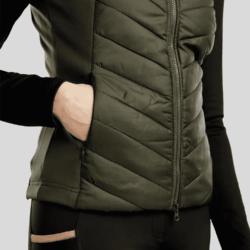 Veste sans manches Montar MoMari Hybrid Olive avec cristaux Rosegold