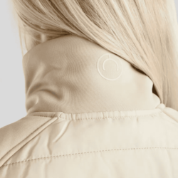 Veste d’équitation Montar Emma Quilt Body Jacket Warm Light Grey matelassée et légère