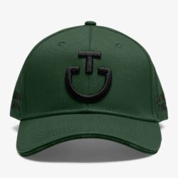 Casquette Cavalleria Toscana FW25 Jungle Green en coton avec logo 3D et fermeture ajustable