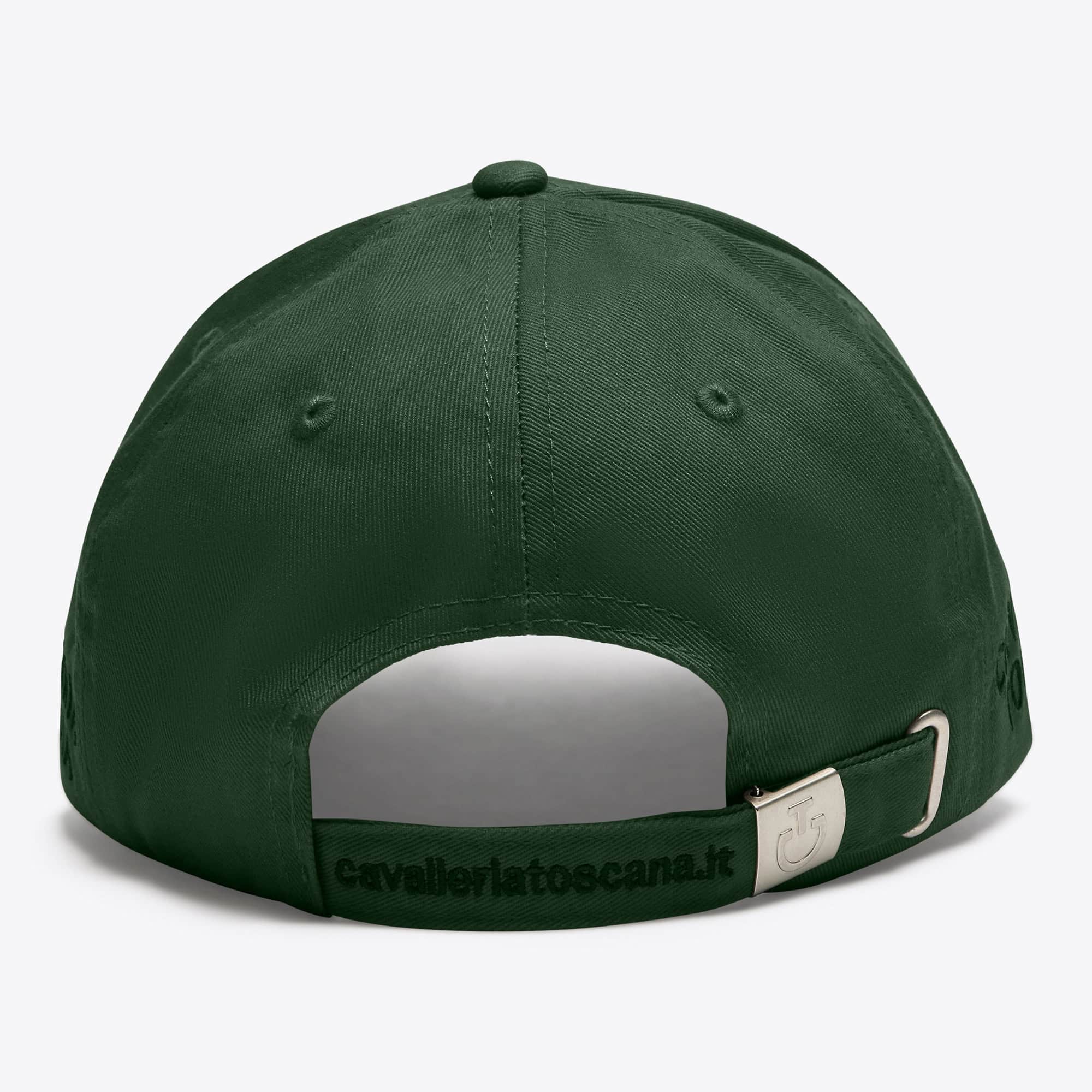 cavalleria-toscana-fw25-casquette-jungle-green.jpg Casquette Cavalleria Toscana FW25 Jungle Green en coton avec logo 3D et fermeture ajustable