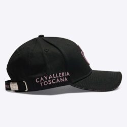 Casquette Cavalleria Toscana en coton Noir & Lila élégante et respirante