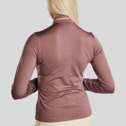 Haut Montar FW25 MoGlenda Thermo LS Dusty Rose avec bande Roségold Caviar et zip Roségold