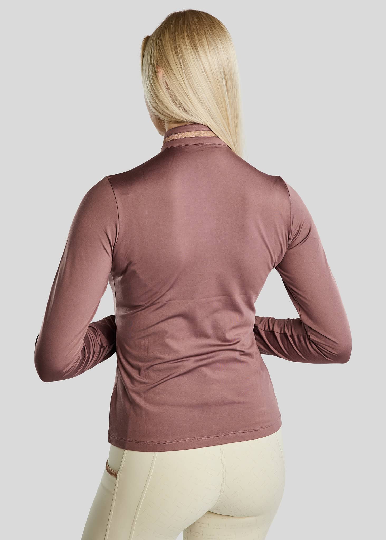 montar-fw25-haut-moglenda-thermo-ls-dusty-rose-rosegold.jpg Haut Montar FW25 MoGlenda Thermo LS Dusty Rose avec bande Roségold Caviar et zip Roségold