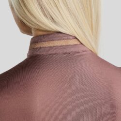 Haut Montar FW25 MoGlenda Thermo LS Dusty Rose avec bande Roségold Caviar et zip Roségold