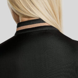 Haut Montar FW25 MoGlenda Thermo LS Noir avec bande Roségold Caviar et zip Roségold