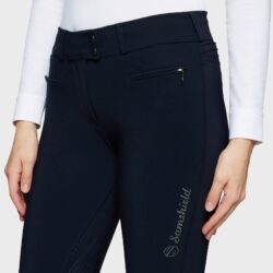 Pantalon Samshield FW25 Chloe Metal Dots Navy avec Knee Grip silicone et détails scintillants