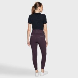 Pantalon Samshield FW25 Claranova Aubergine avec Knee Grip silicone et coupe ajustée