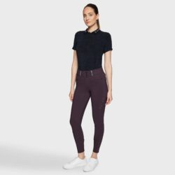 Pantalon Samshield FW25 Claranova Aubergine avec Knee Grip silicone et coupe ajustée