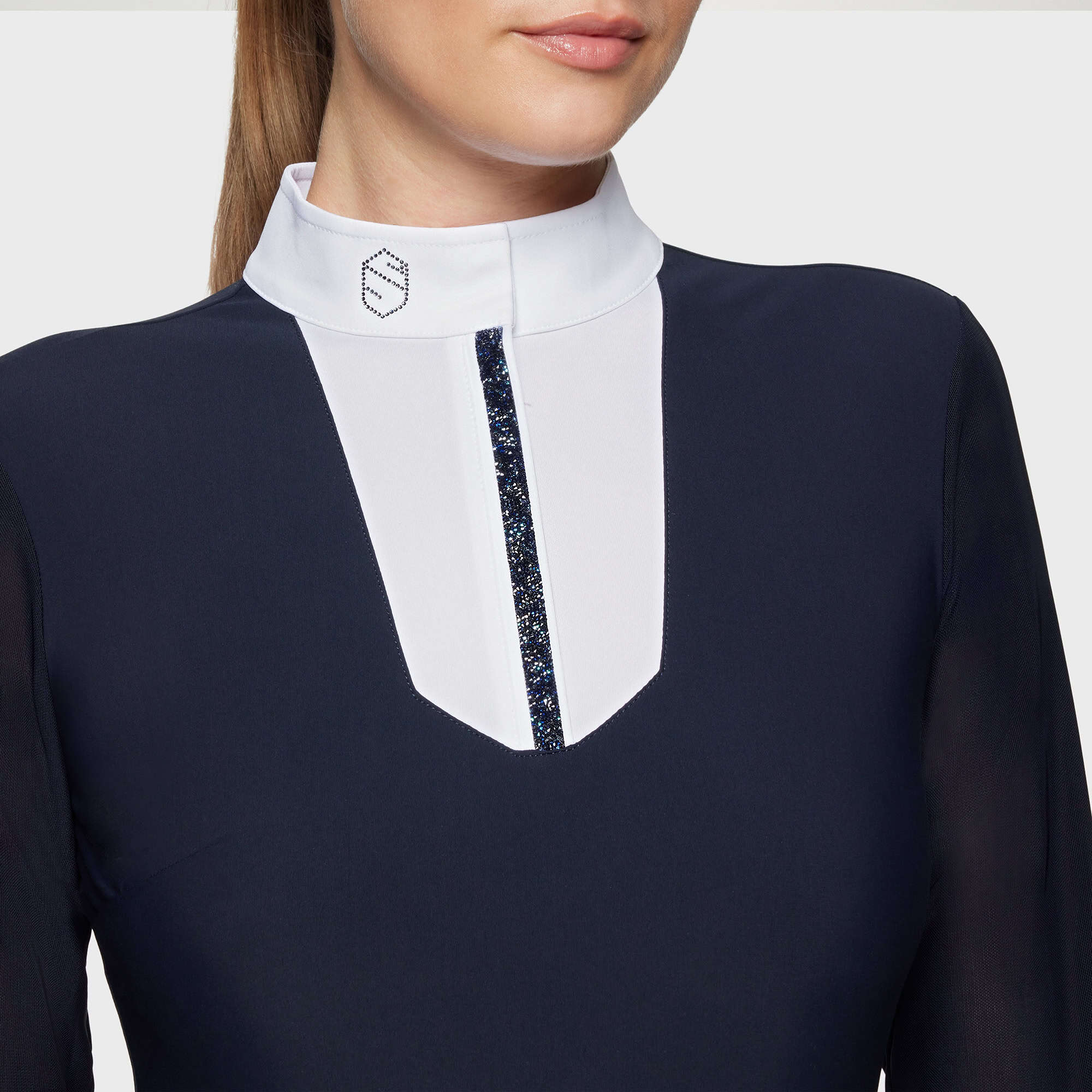 samshield-fw25-chemise-faustine-premium-navy-cosmic-nights.jpg Chemise Samshield FW25 Faustine Premium Navy Cosmic Nights, manches longues et tissu respirant