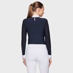 Chemise Samshield FW25 Faustine Premium Navy Cosmic Nights, manches longues et tissu respirant