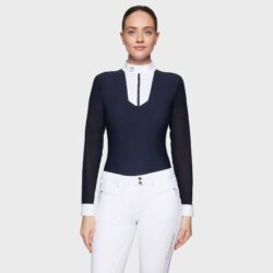 Chemise Samshield FW25 Faustine Premium Navy Cosmic Nights, manches longues et tissu respirant