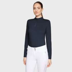 Training Top Samshield FW25 Lumi Noir technique, respirant et élégant