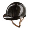 Casque KEP Italia Smart Nova Polish Brun visière Polo jugulaire beige