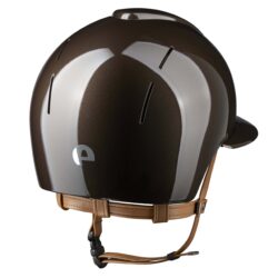 Casque KEP Italia Smart Nova Polish Brun visière Polo jugulaire beige