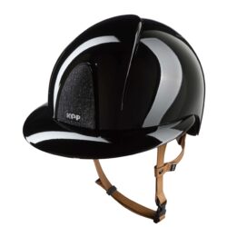 KEP Italia – Casque Smart Nova Visière Polo & Jugulaire Beige - Star Noir polish